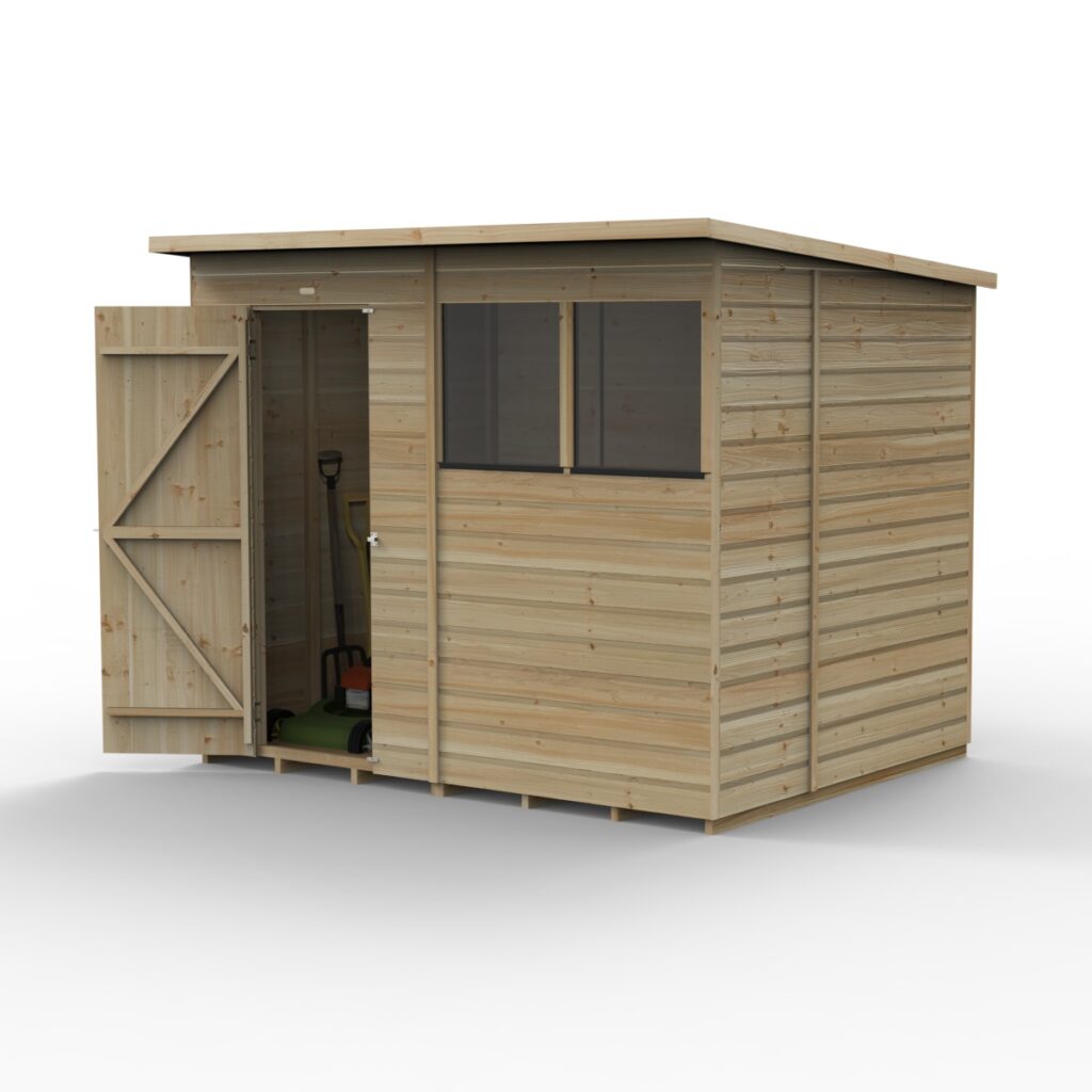 Beckwood 8×6 Pent Shed – 2 Windows – with Installation 5013053197707 2